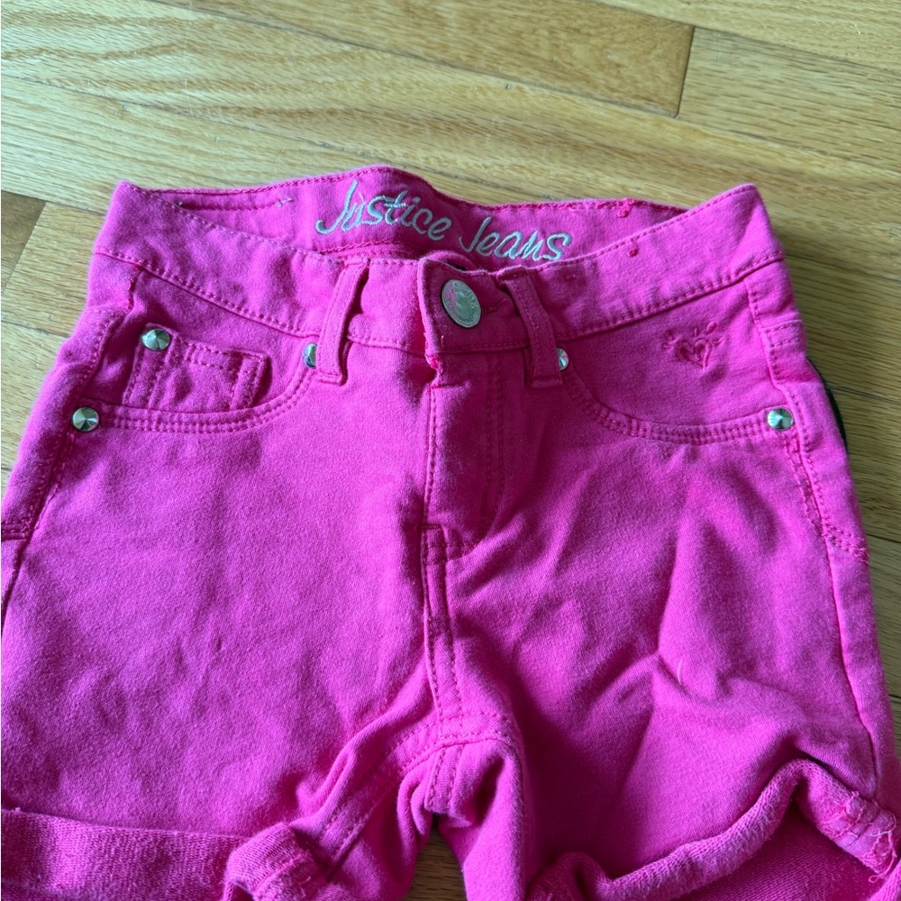 Justice Bright Pink Kids Jeans